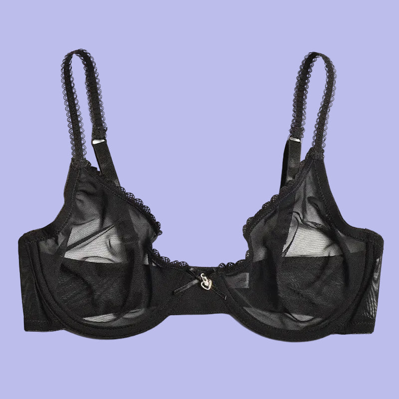 Reavel Midnight See Through Seduction Bra | Elegant & Sensual Lingerie
