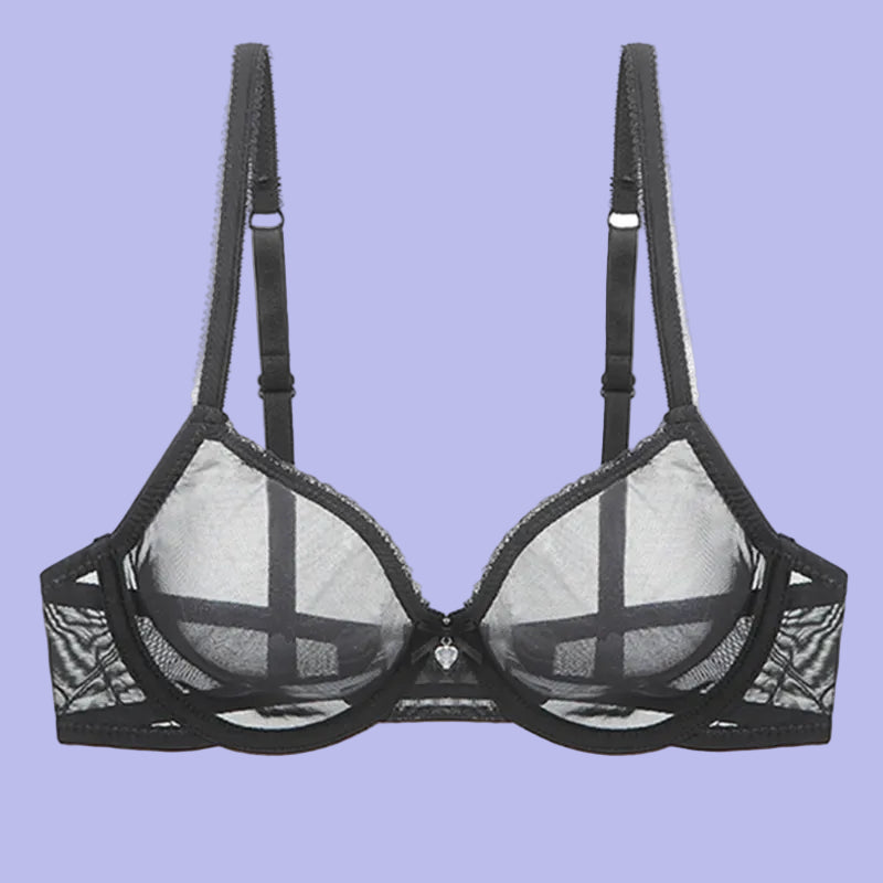 Reavel Midnight See Through Seduction Bra | Elegant & Sensual Lingerie