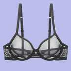 Reavel Midnight See Through Seduction Bra | Elegant & Sensual Lingerie