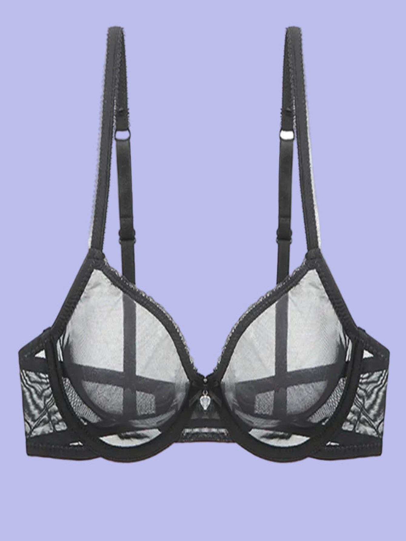 Reavel Midnight See Through Seduction Bra | Elegant & Sensual Lingerie